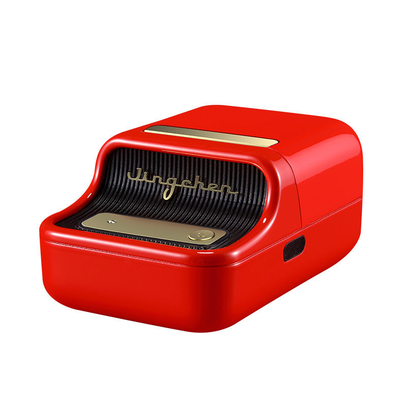 Red electronic device with 'Jingchen' branding on a white background